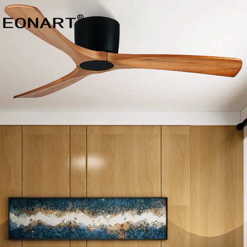 White Wood LED Ceiling Fan