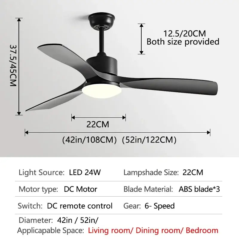 Bronze 52-Inch Remote Ceiling Fan Light