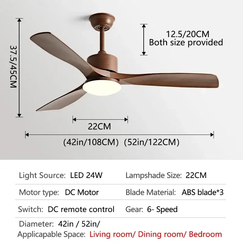 Bronze 52-Inch Remote Ceiling Fan Light