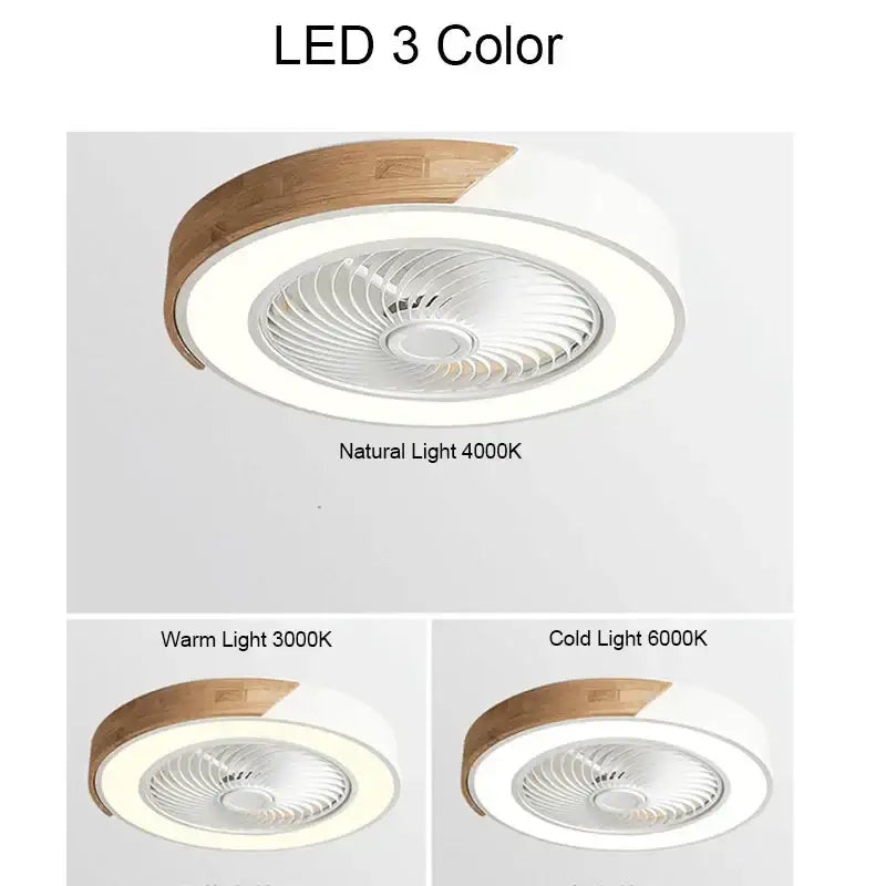 Wood Black Ceiling Fan Light