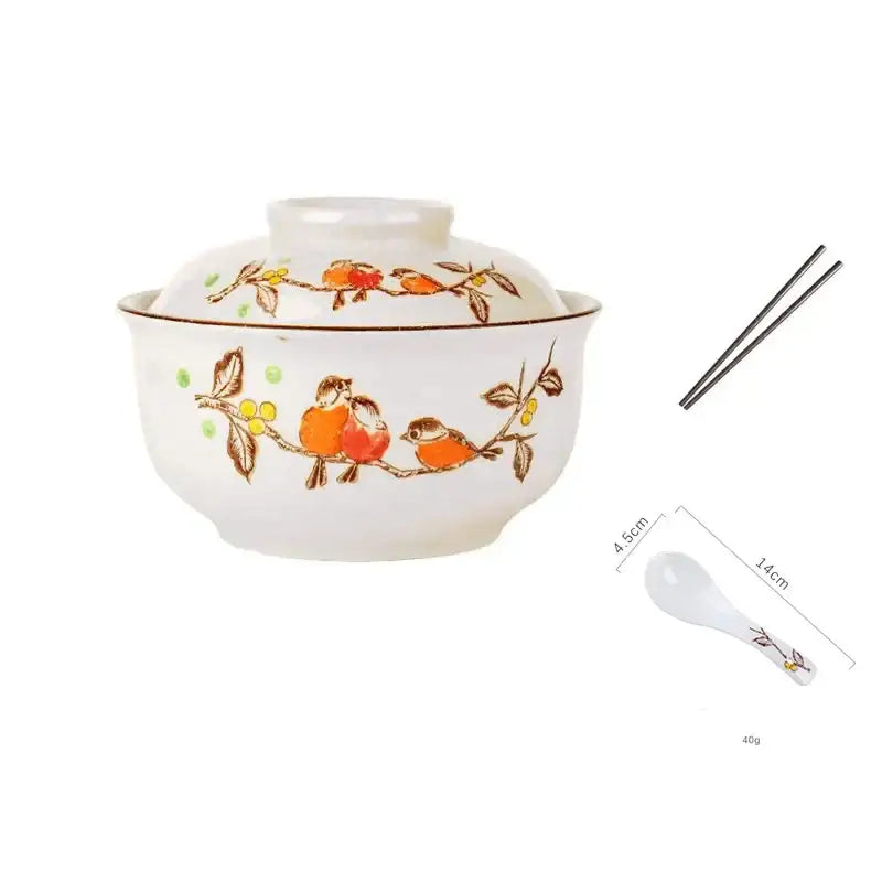 Cream Ceramic Ramen Bowls