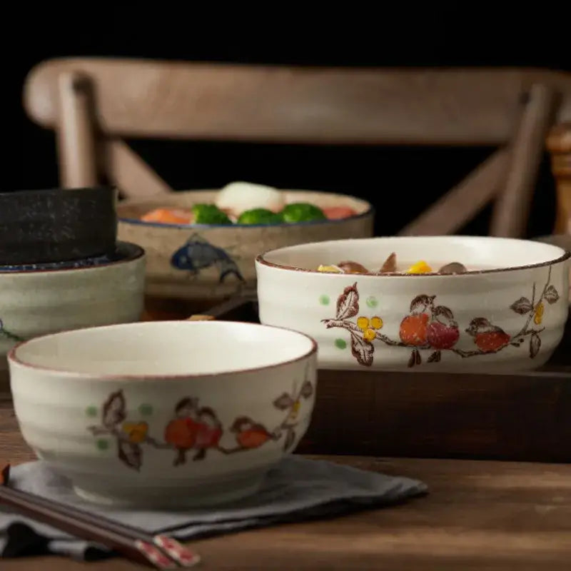Nature Motif Ramen Bowl
