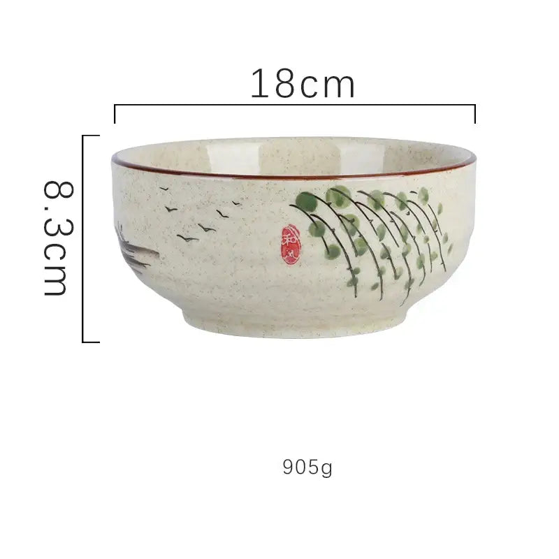 Nature Motif Ramen Bowl