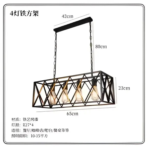 Wood Metal Pendant Lamp
