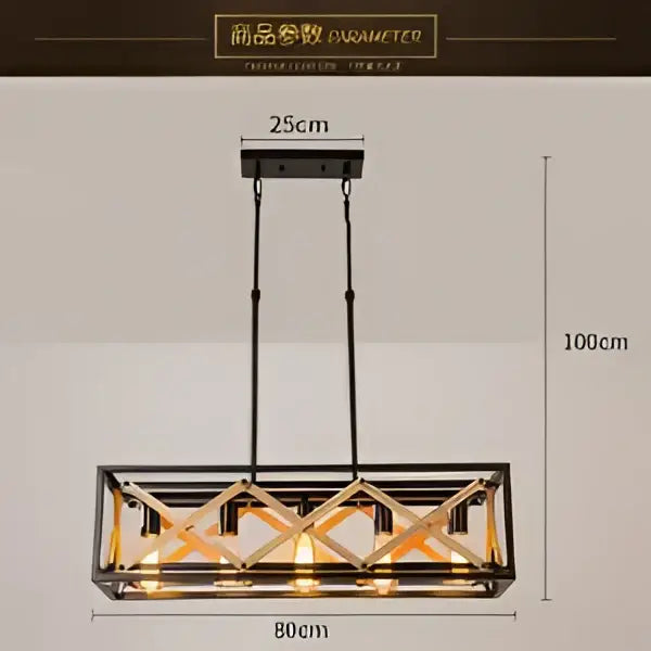 Wood Metal Pendant Lamp