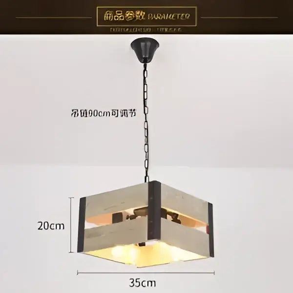 Wood Metal Pendant Lamp