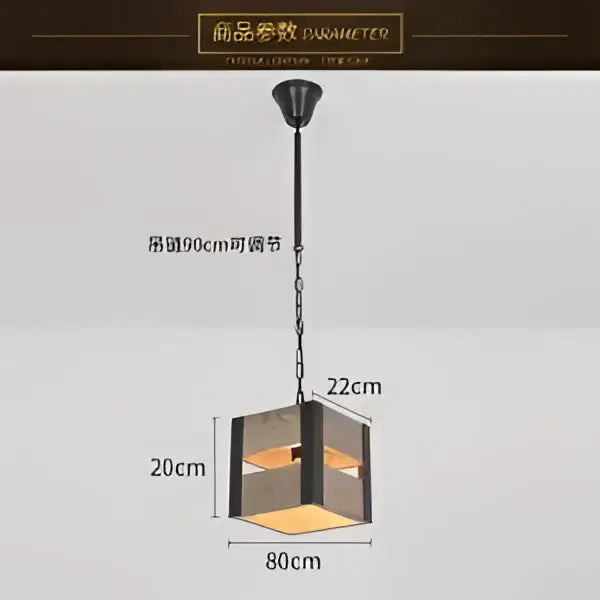 Wood Metal Pendant Lamp