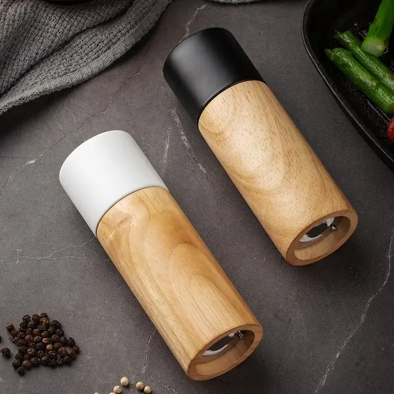 Black White Wooden Grinder