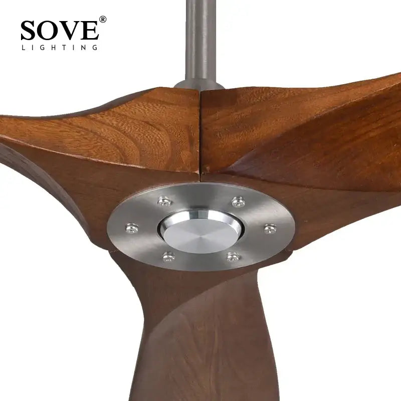 Nickel Wooden Ceiling Fan