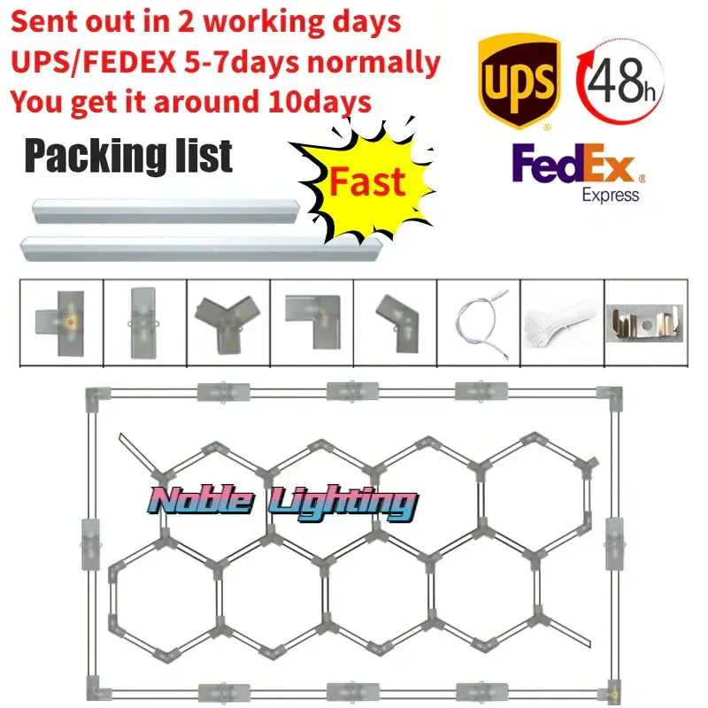 LED Hexagrid Ceiling Panel