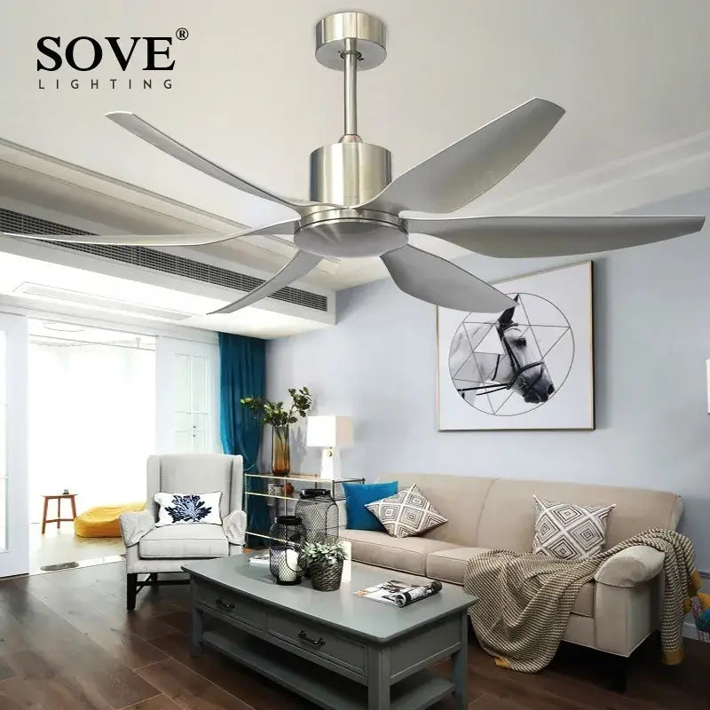 Brown LED Ceiling Fan 66-Inch Blades
