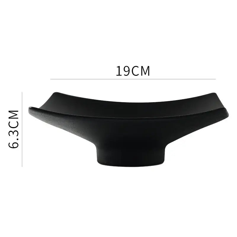 Black Ceramic Dining Plate