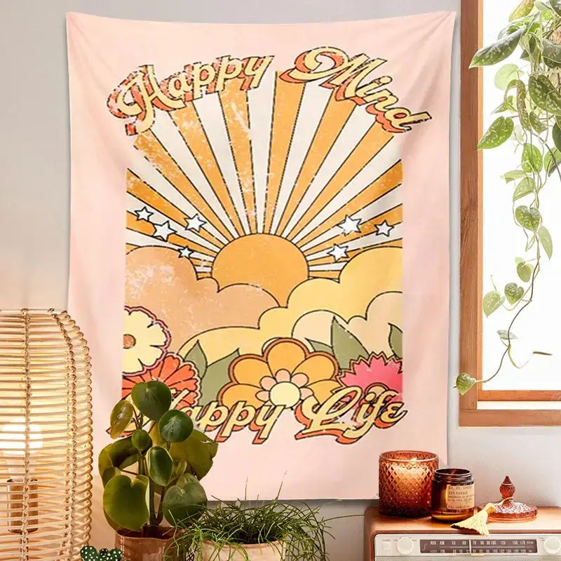 Pink Retro Tapestry