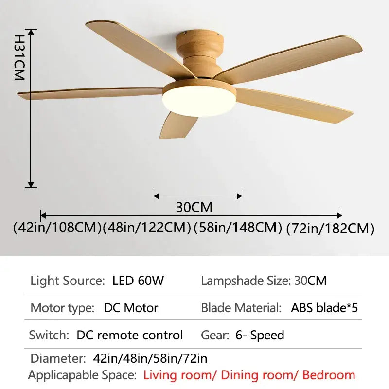 Black Walnut Floor Fan Light