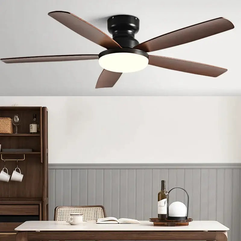 Black Walnut Floor Fan Light