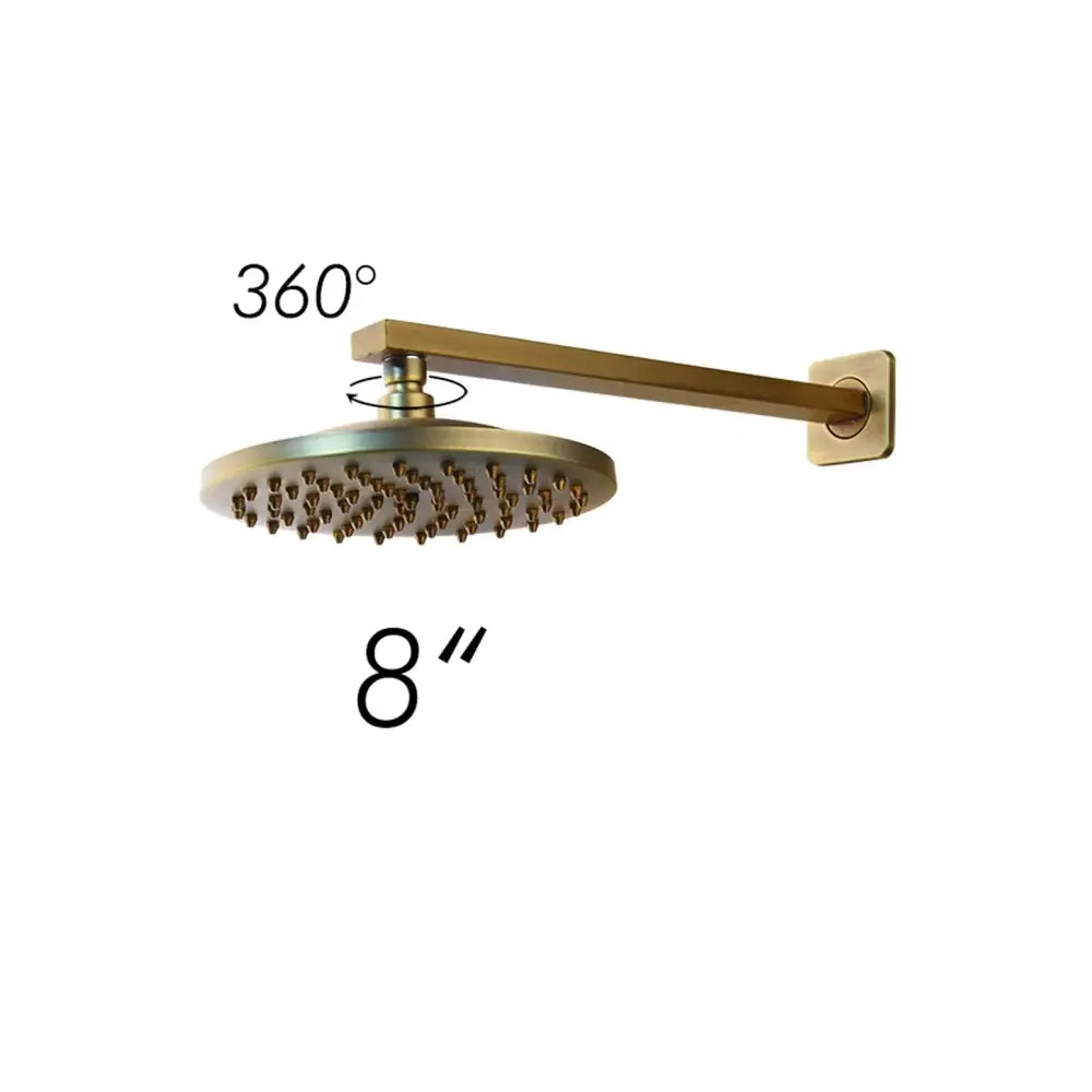 Antique Brass Rainfall Hand Shower Set