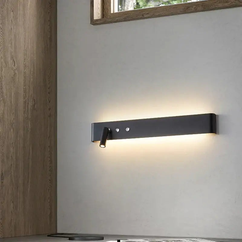 Black LED Wall Light 92cm