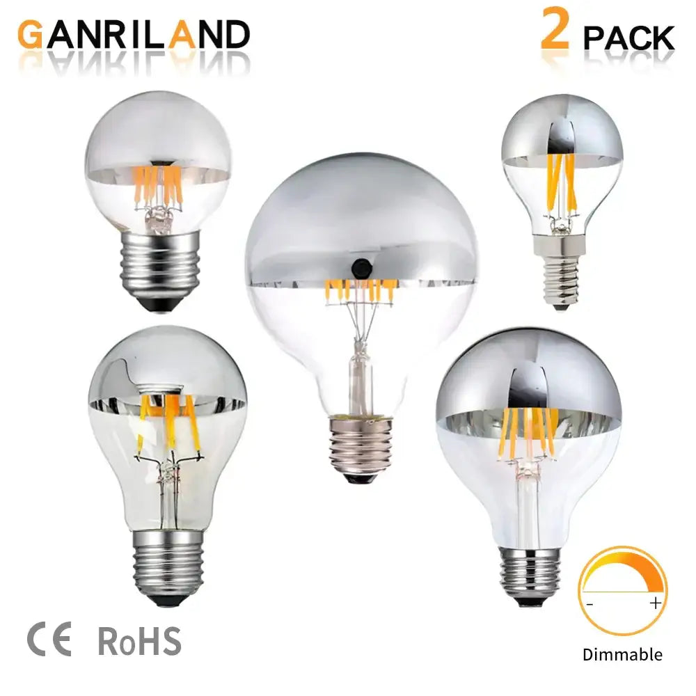 Silver LED Filament Bulbs