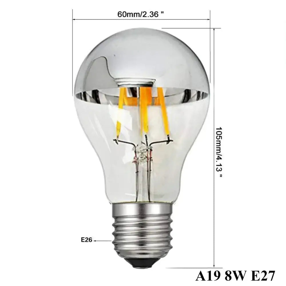 Silver LED Filament Bulbs