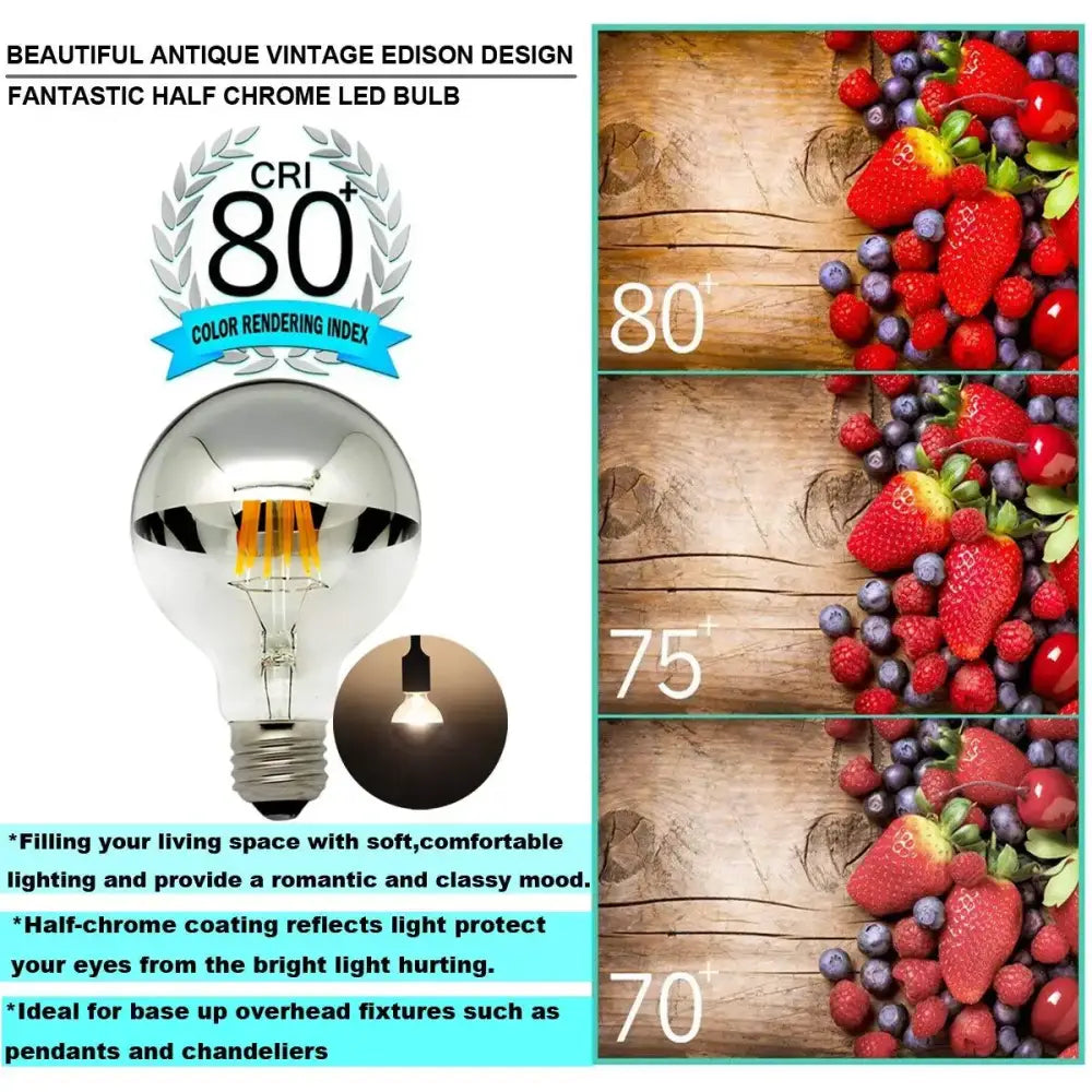 Silver LED Filament Bulbs