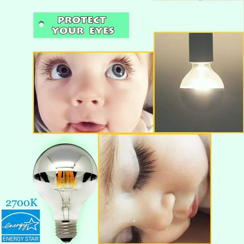 Silver LED Filament Bulbs