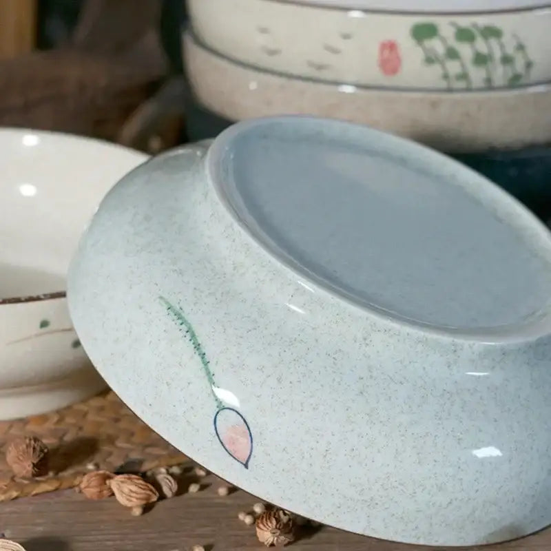 Beige Ceramic Ramen Bowl