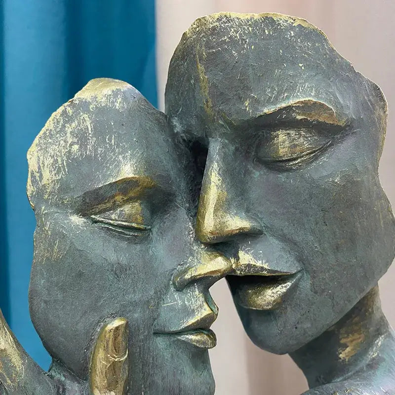 Bronze Gold Couple Statue