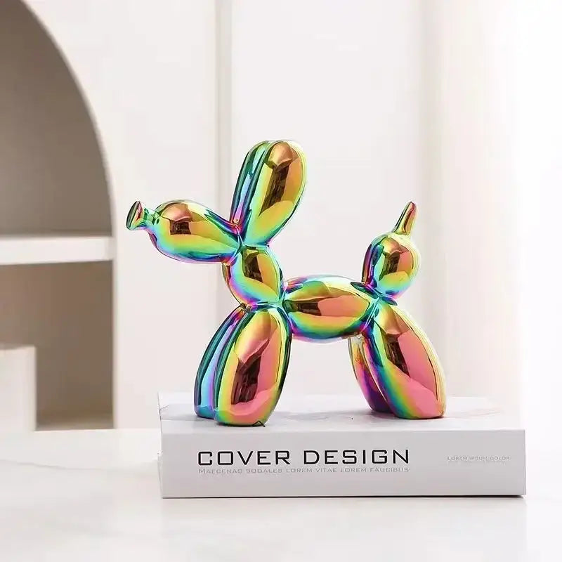 Metallic Balloon Dog Sculpture