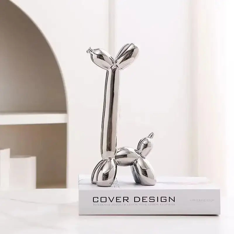 Ceramic Balloon Dog Sculpture Colorful