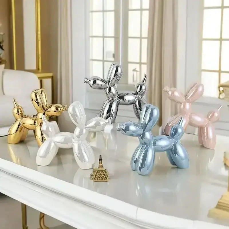 Metallic Balloon Dog Sculpture