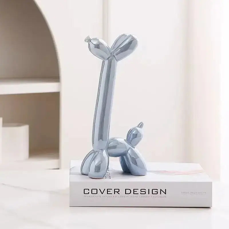 Ceramic Balloon Dog Sculpture Colorful