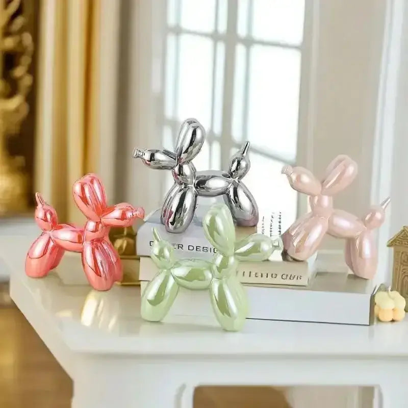 Metallic Balloon Dog Sculpture