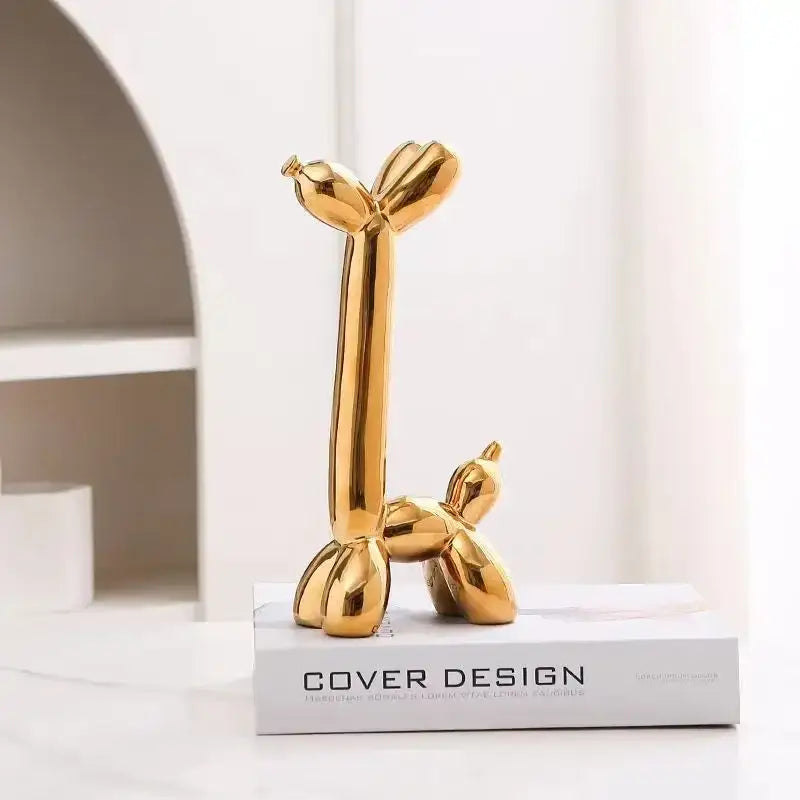 Ceramic Balloon Dog Sculpture Colorful