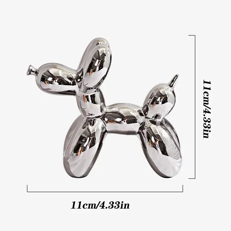 Metallic Balloon Dog Sculpture