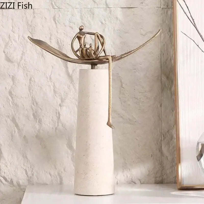 Bronze Marble Abstract Sculpture