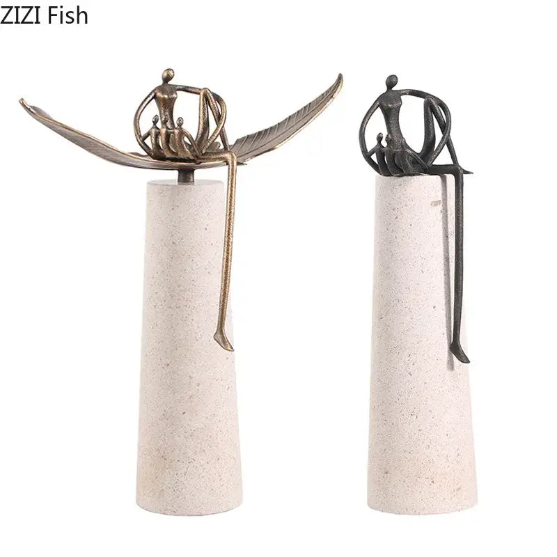 Bronze Marble Abstract Sculpture
