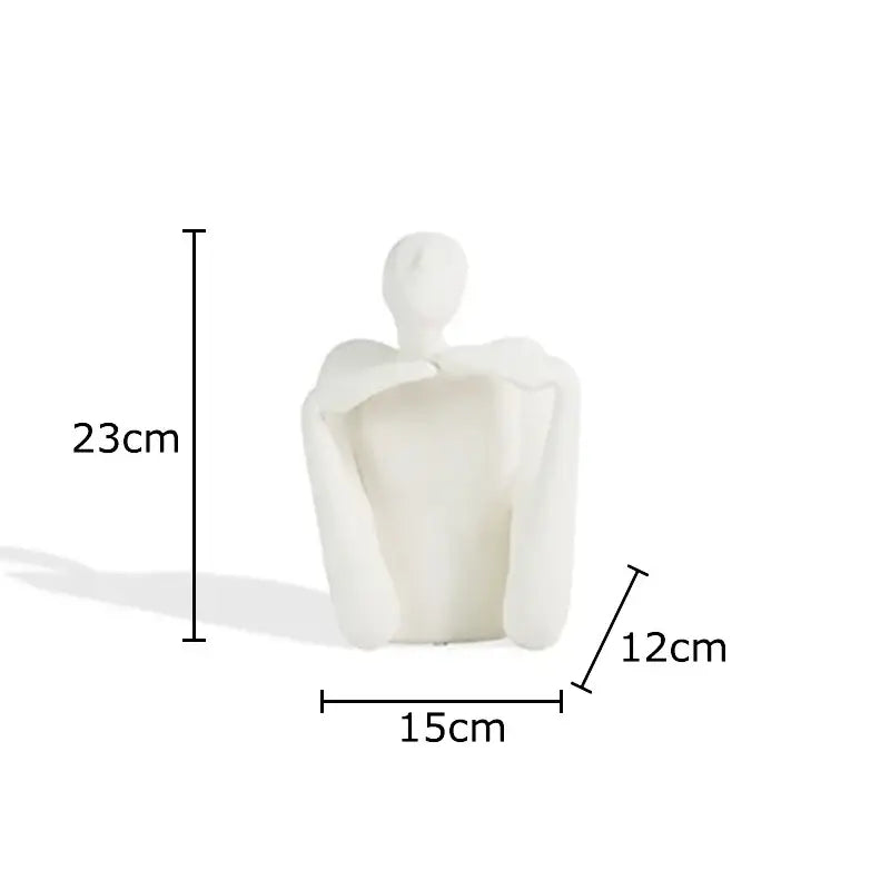 Black White Abstract Resin Sculpture