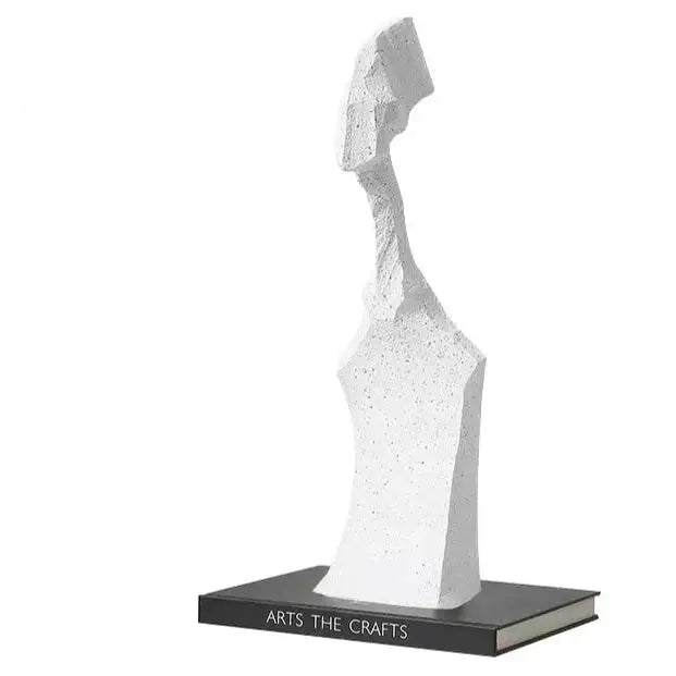 White Resin Characters Bookends