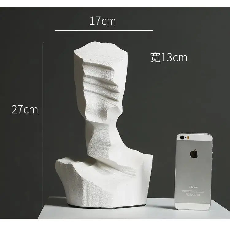 White Resin Characters Bookends