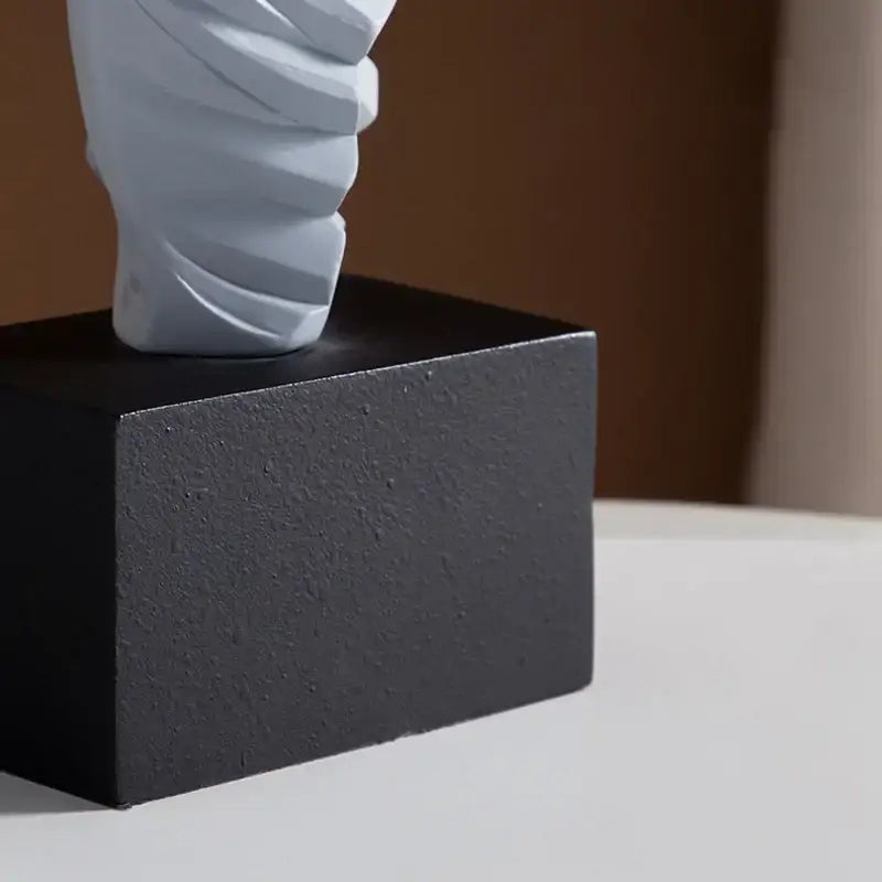 Gray Resin Dancer Sculpture