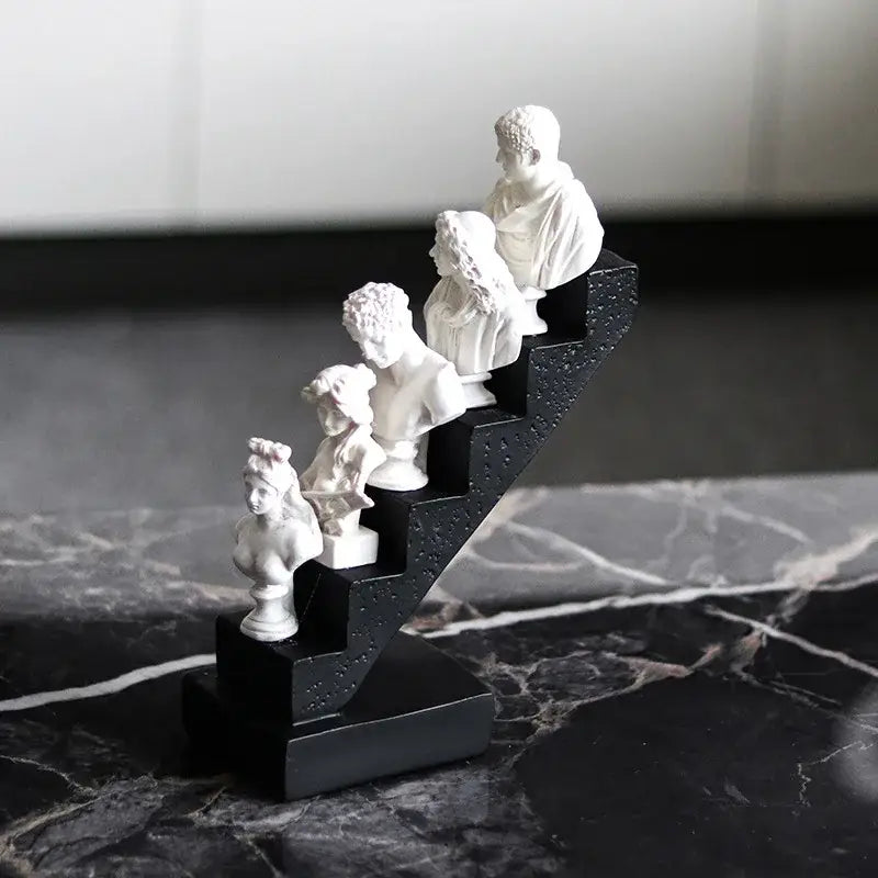 White Marble David Statue Abstract Living Room Decor