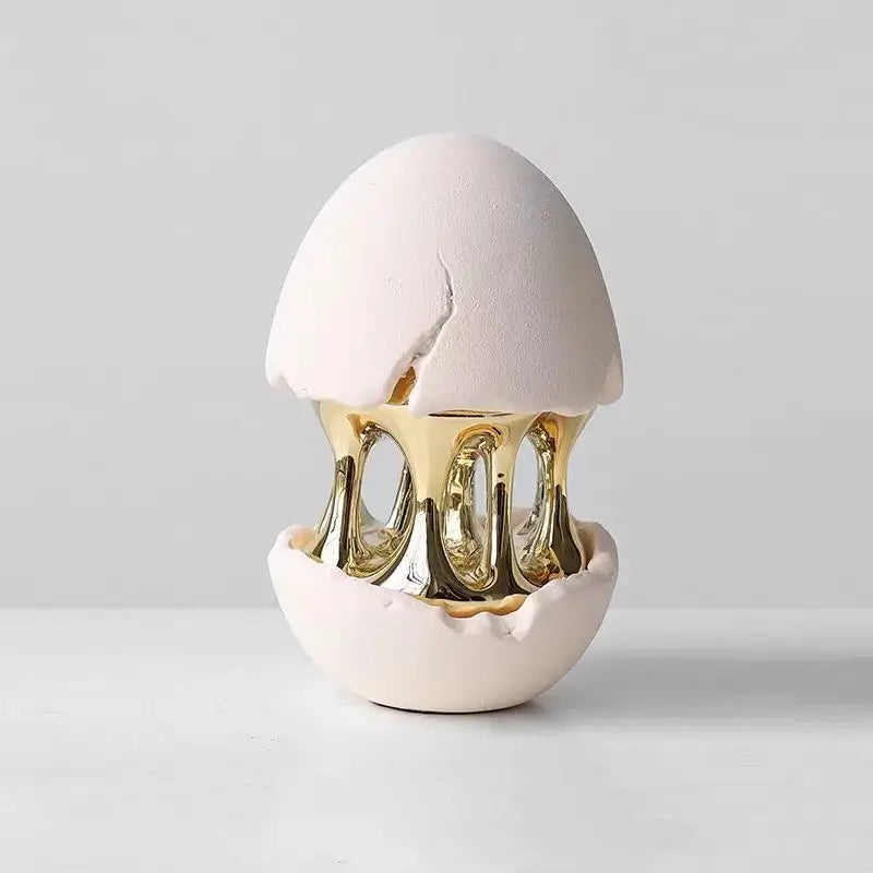White Gold Egg Sculptures