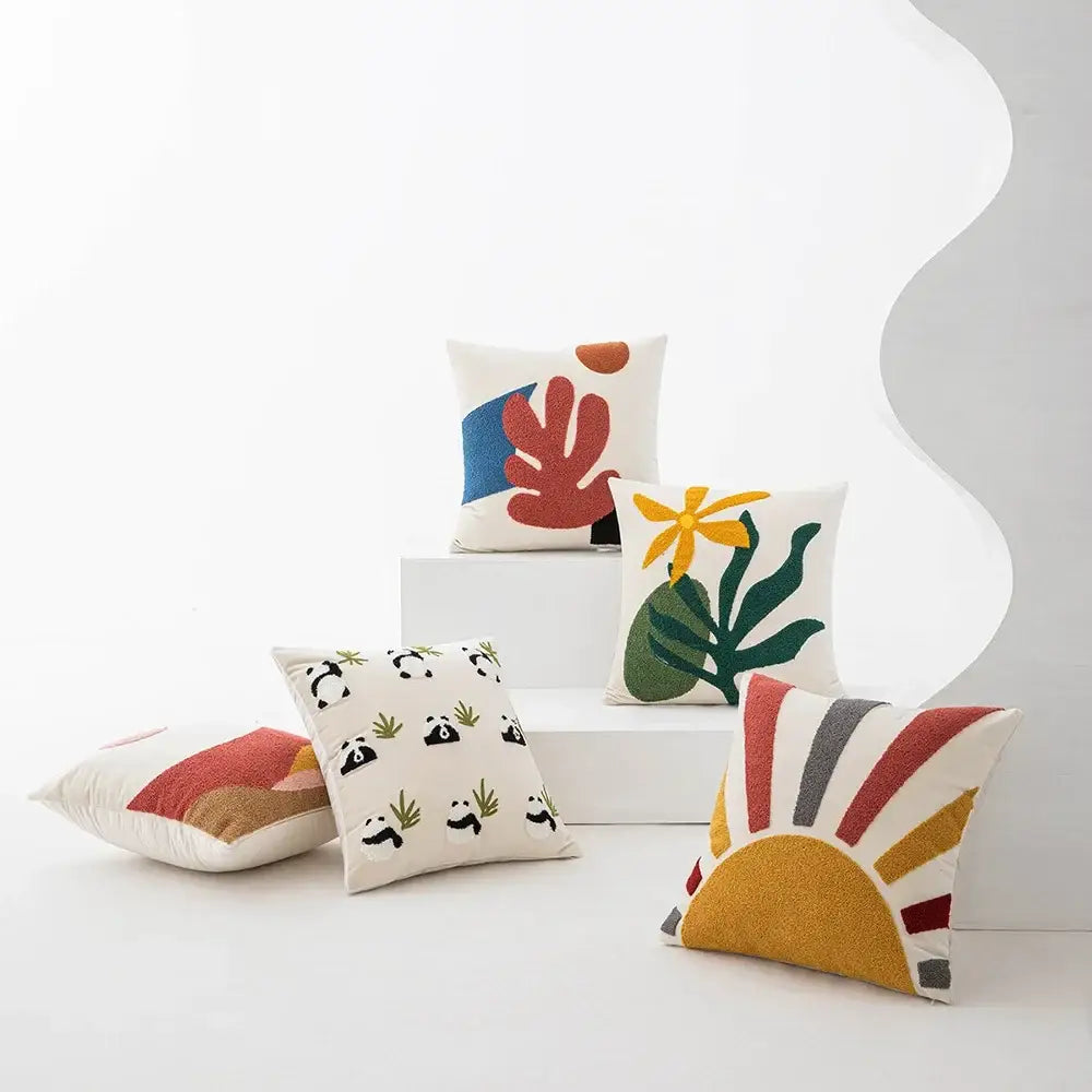 Velvet Abstract Cushion Cover