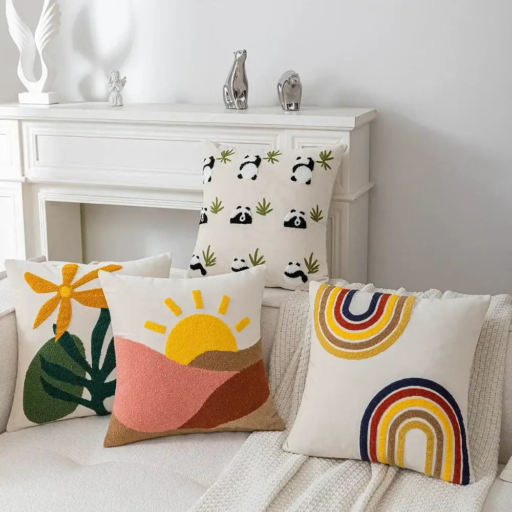 Velvet Abstract Cushion Cover