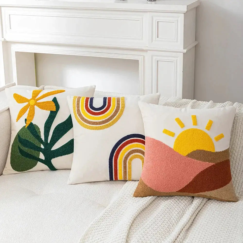 Velvet Abstract Cushion Cover