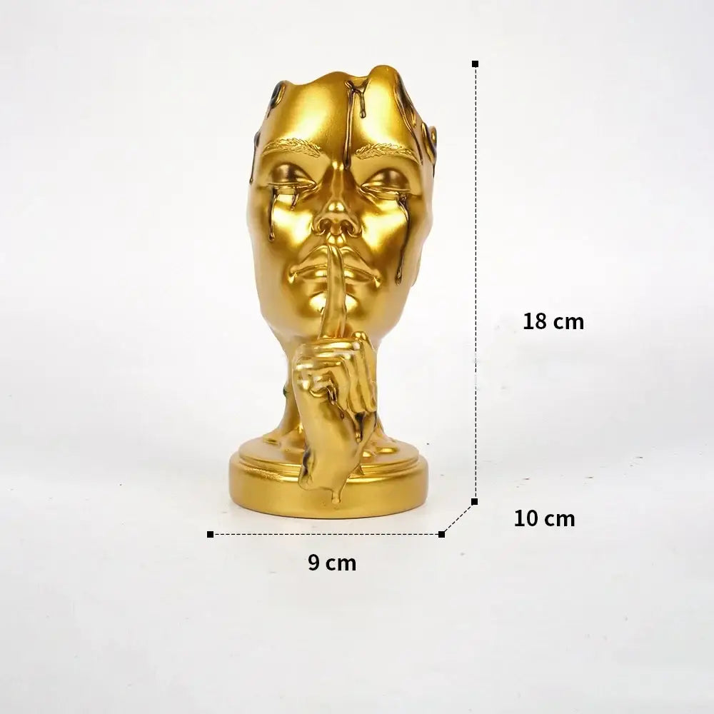 Gold Mask Face Figurine