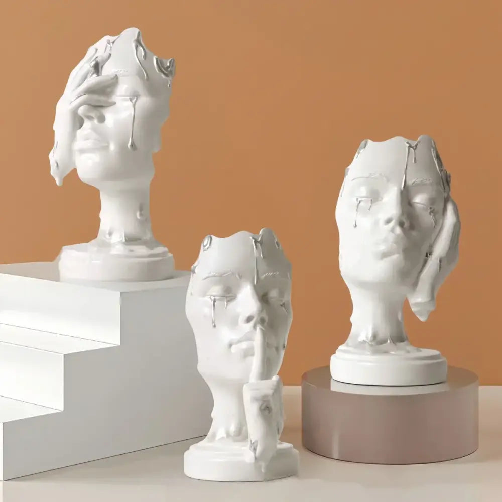 Gold Mask Face Figurine