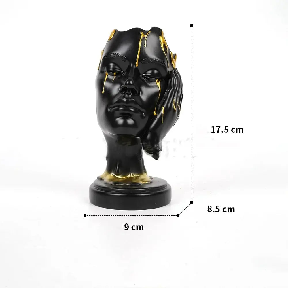 Gold Mask Face Figurine