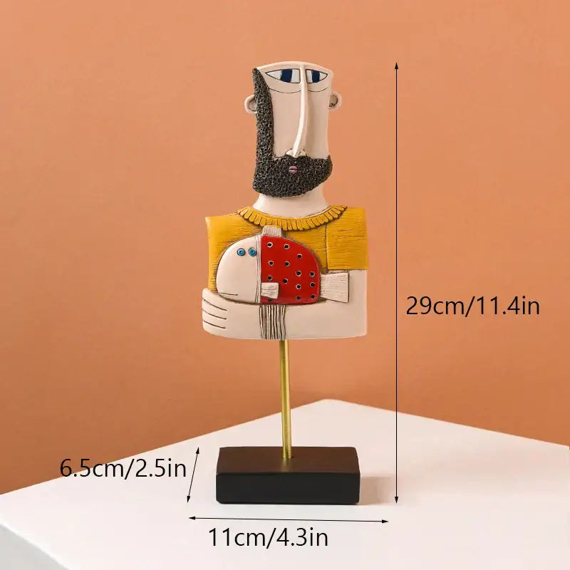 Abstract Face Resin Ornament