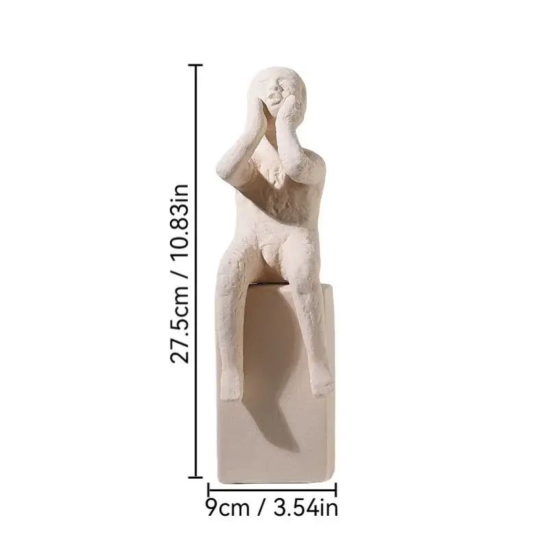 White Ceramic Family Sculpture